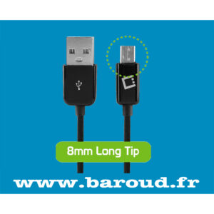CÂBLE USB MICRO USB LONG