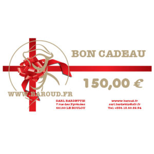 BON CADEAU CHÈQUE 150 EUR