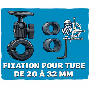 SUPPORT FIXATION POUR TUBE DE 20 À 32 MM
