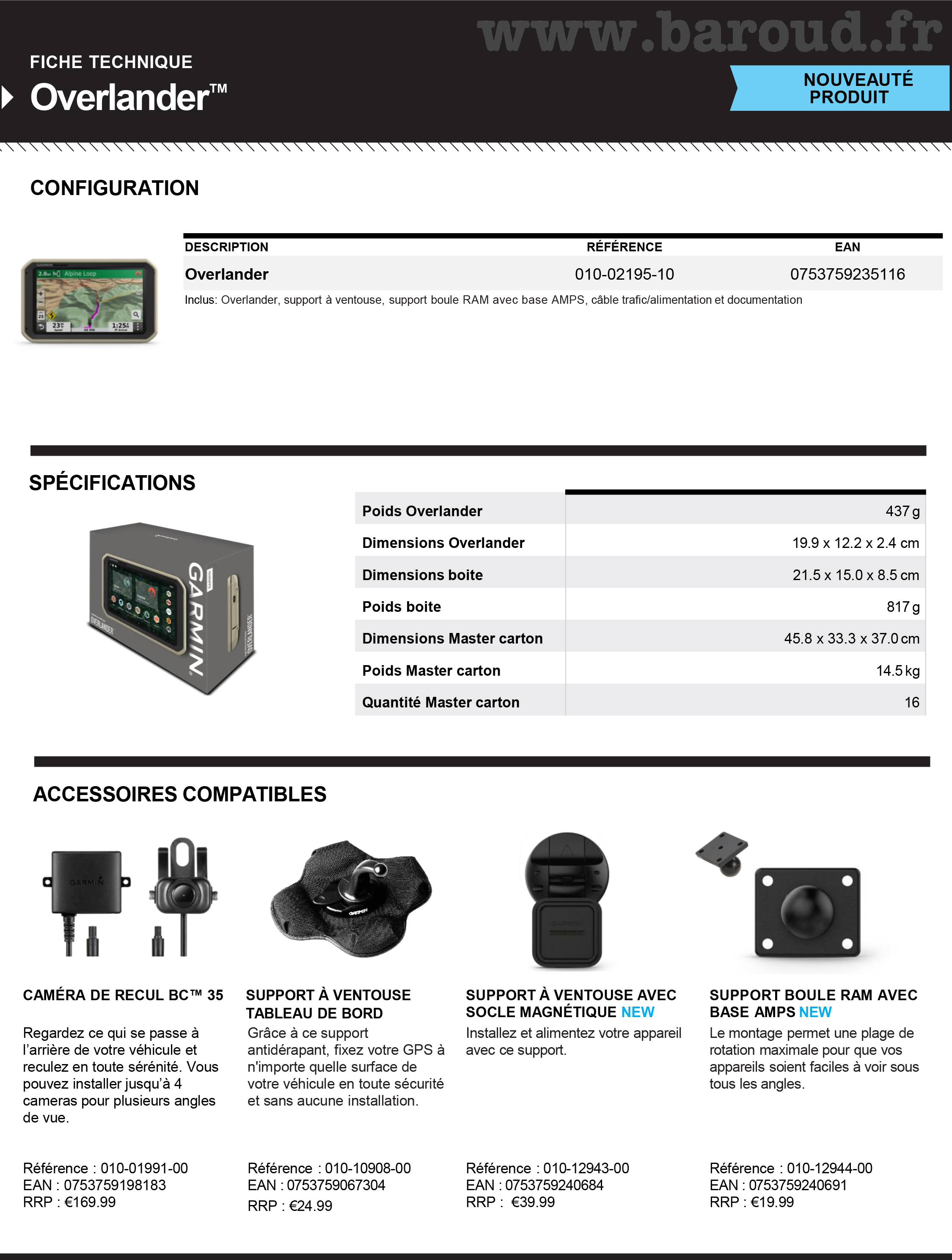 GPS GARMIN OVERLANDER