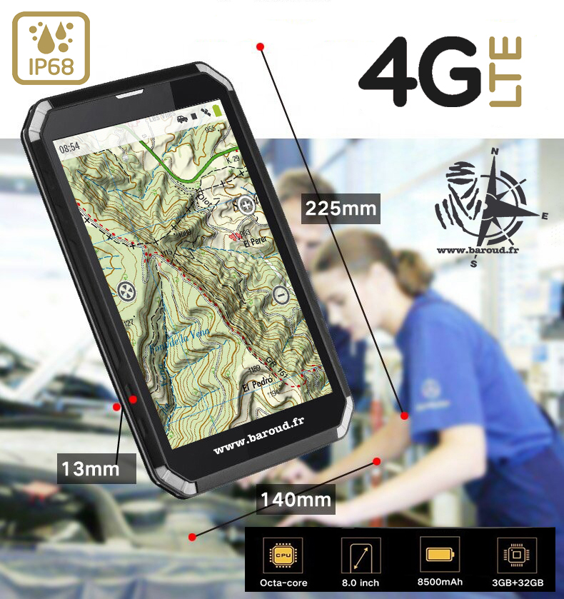 GPS BAROUD 8" IP68