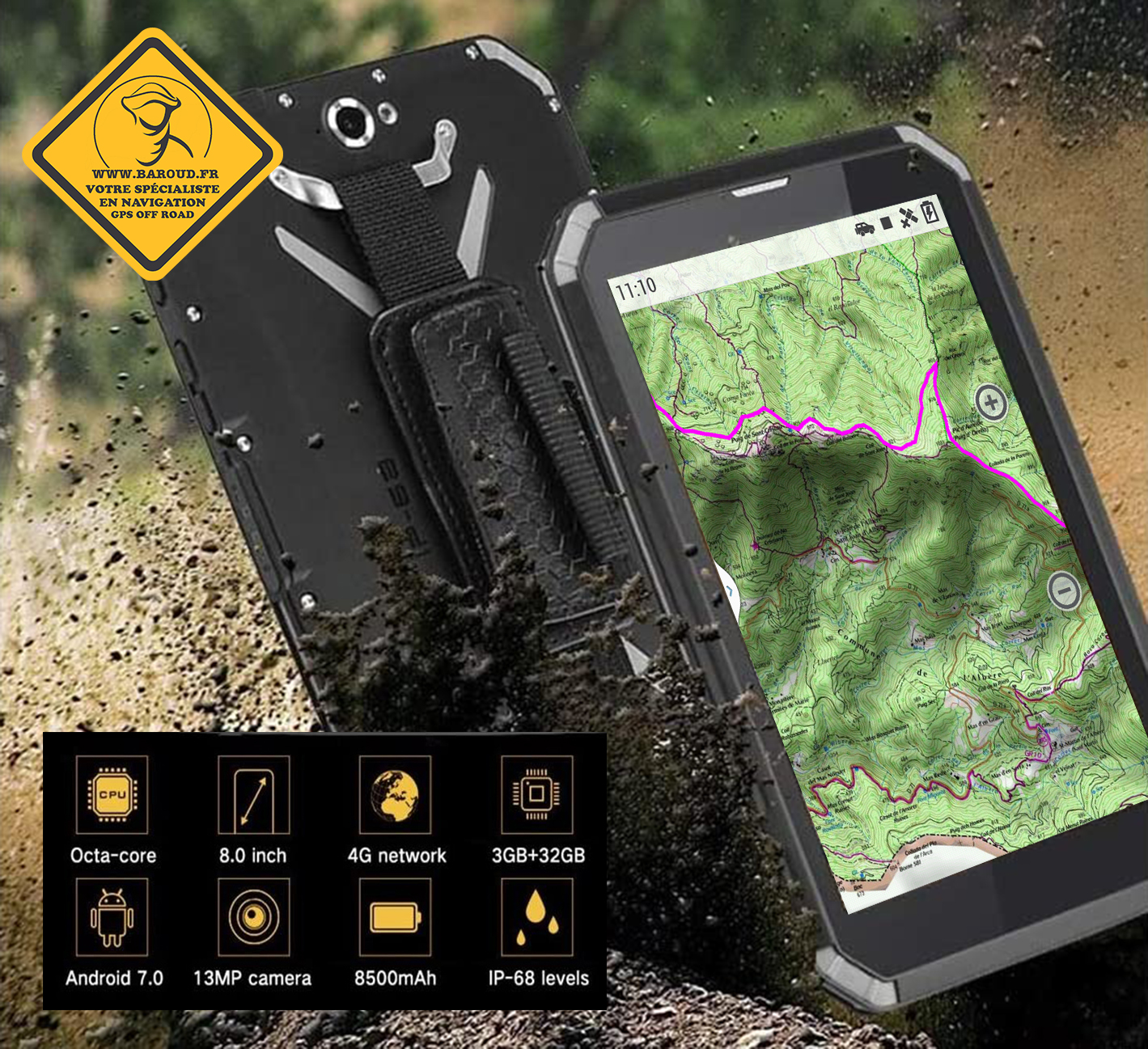 GPS BAROUD 8" IP68