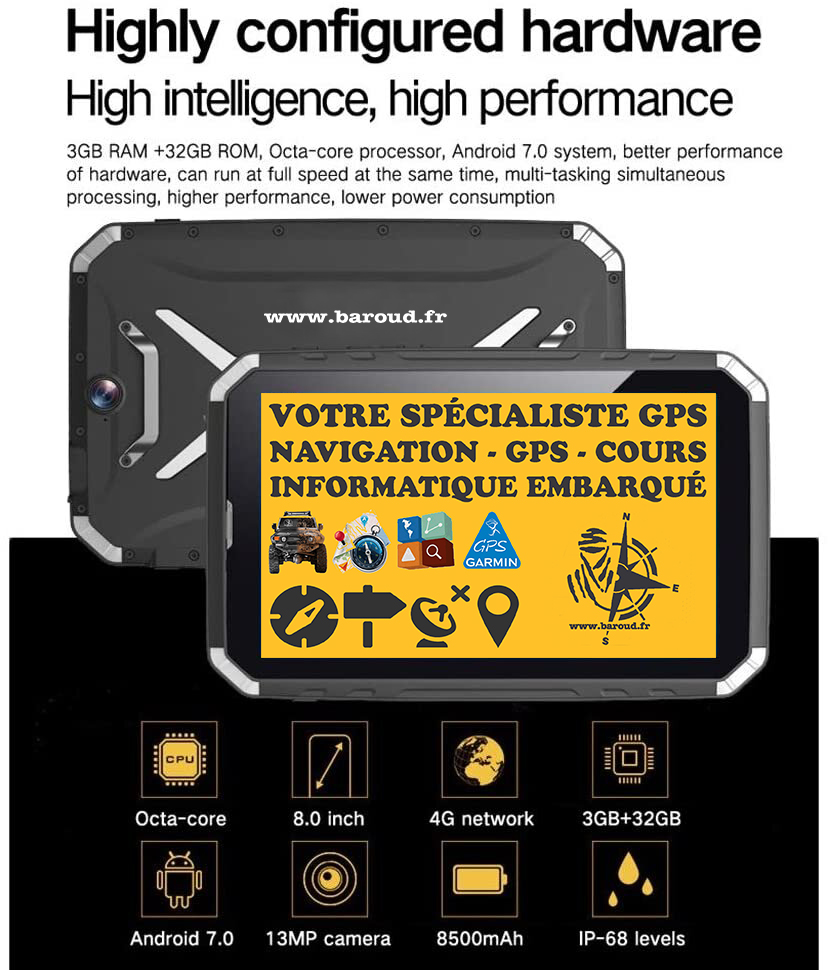 GPS BAROUD 8" IP68