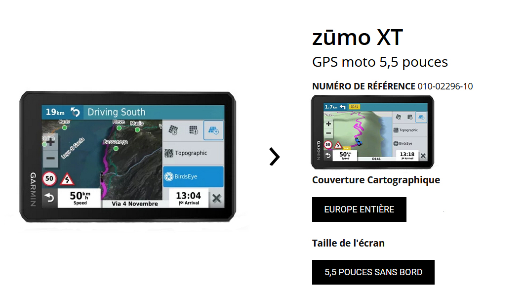 GPS GARMIN ZUMO XT