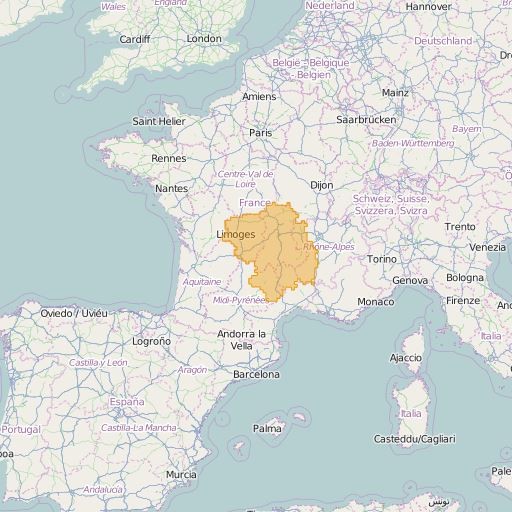 FRANCE ORTHO ZONES MASSIF CENTRAL