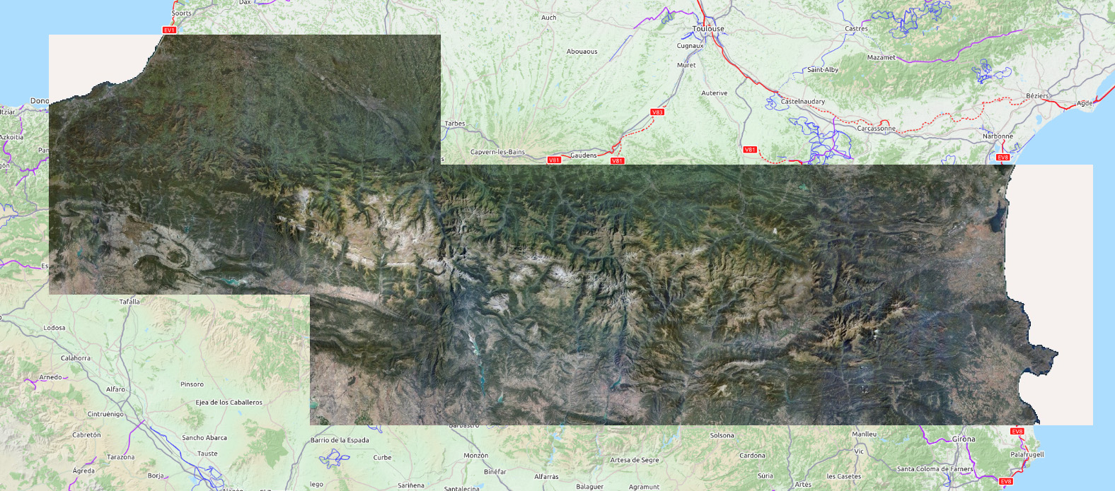 CARTES SATELLITES ORTHO PYRÉNÉES