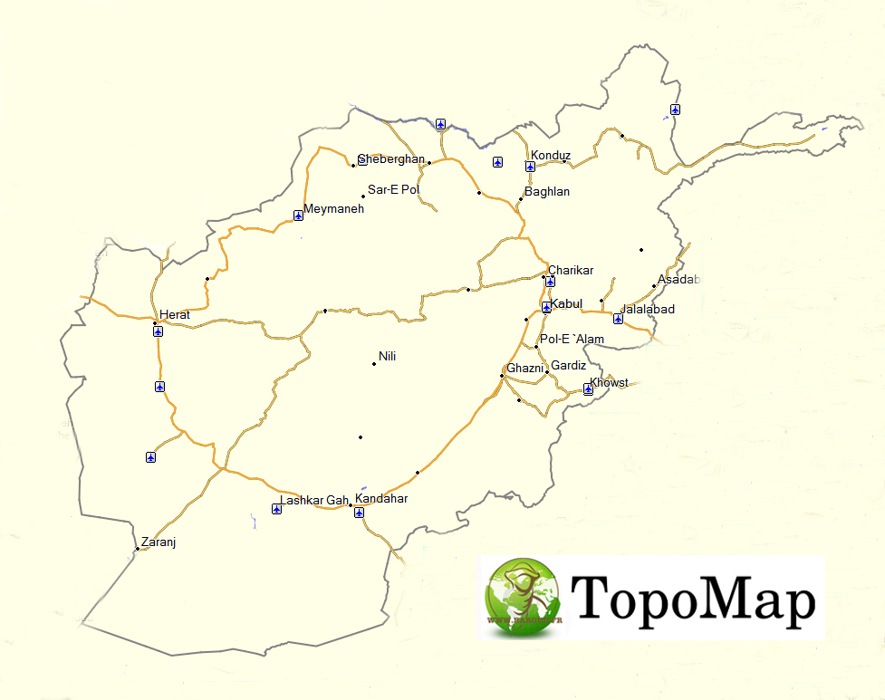 CARTE TOPO MAP GARMIN AFGHANISTAN