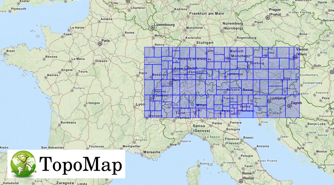 CARTE TOPO MAP GARMIN ALPES