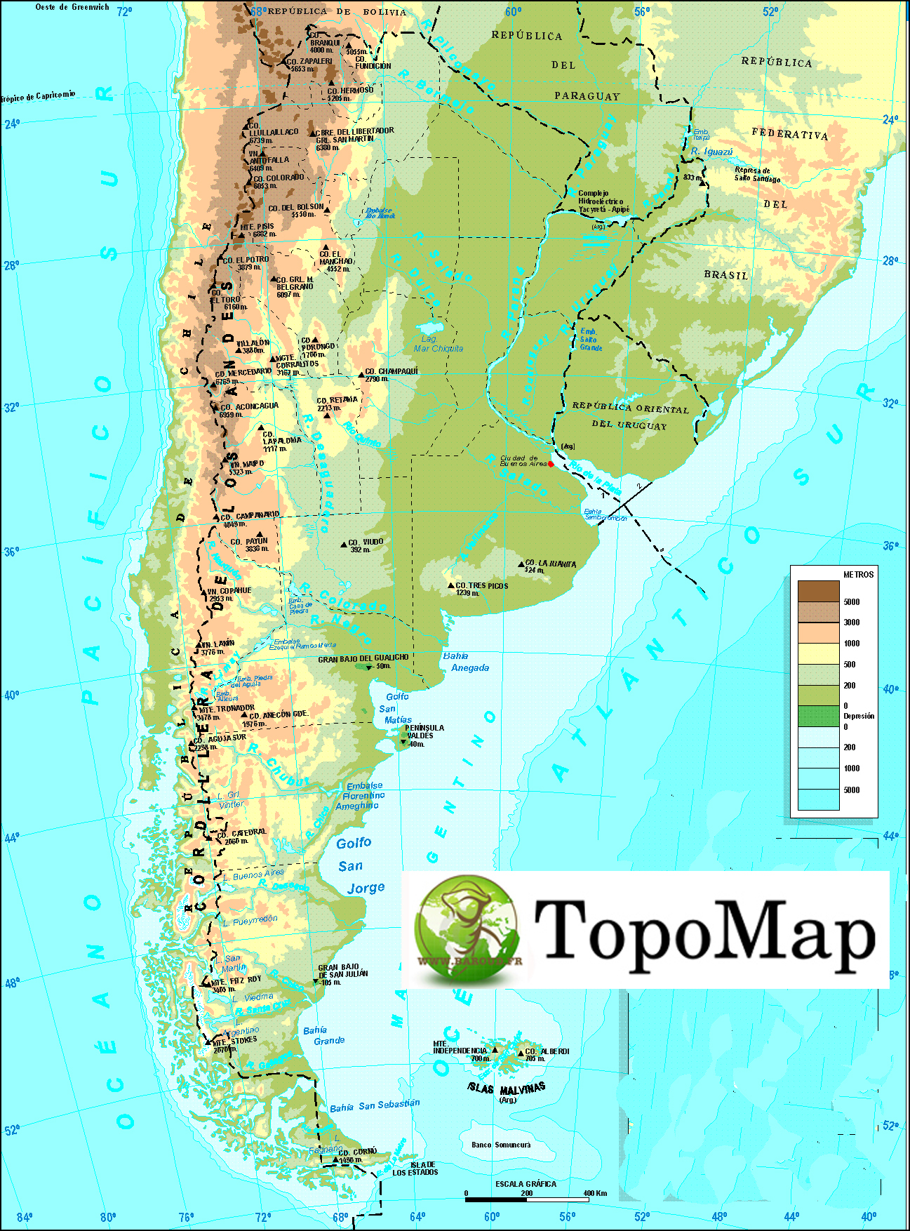 CARTE TOPO MAP GARMIN ARGENTINE