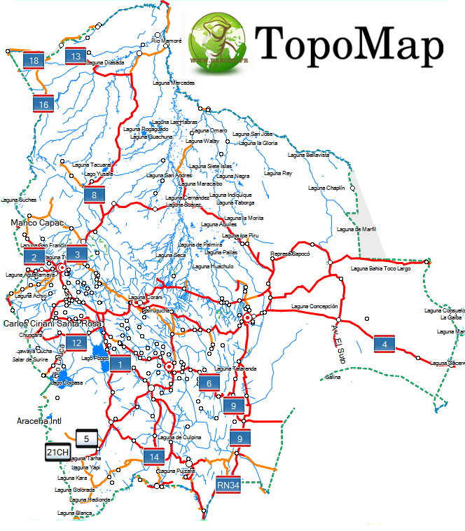 CARTE TOPO MAP GARMIN BOLIVIE