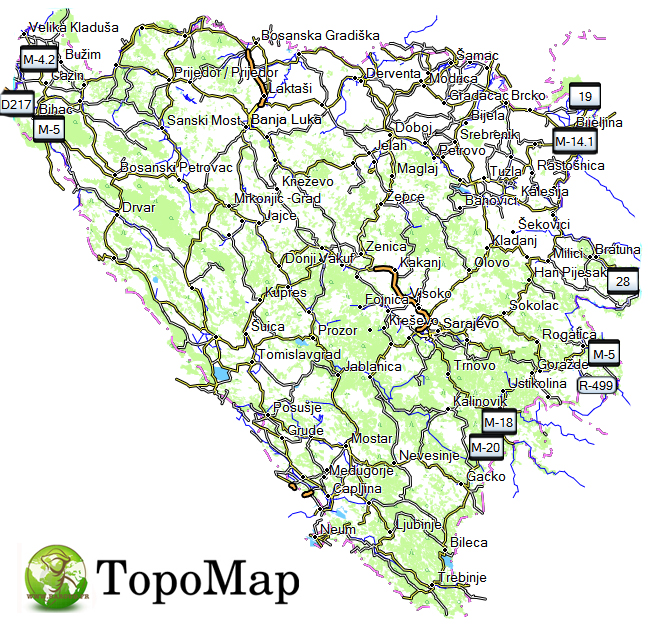 CARTE TOPO MAP GARMIN BOSNIE HERZÉGOVINE