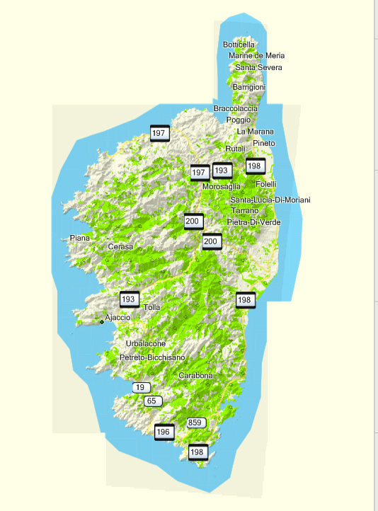 CARTE TOPO MAP GARMIN CORSE