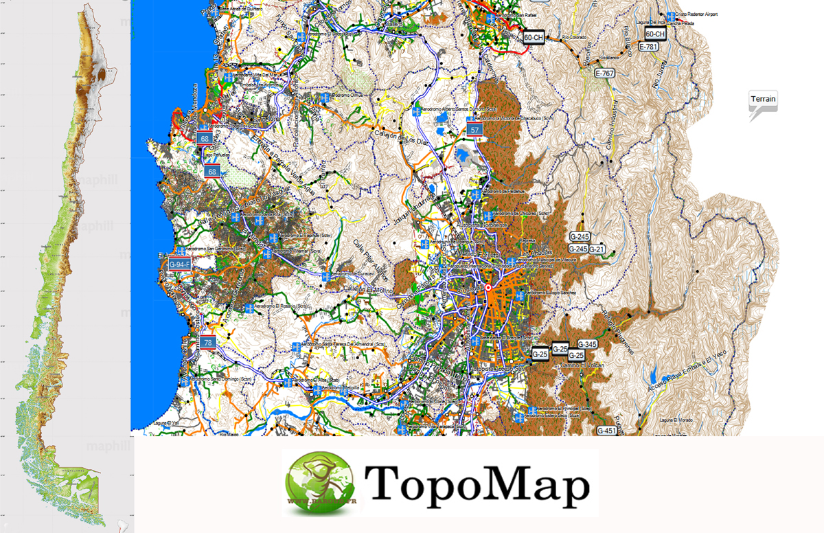 CARTE TOPO MAP GARMIN CHILIE