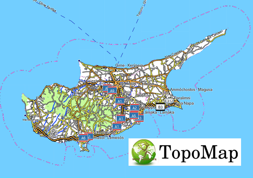 CARTE TOPO MAP GARMIN CHYPRE