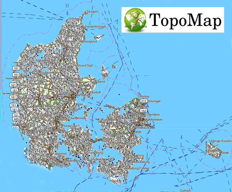 CARTE TOPO MAP GARMIN DANEMARK