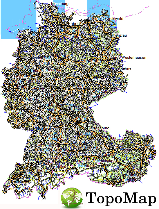 CARTE TOPO MAP GARMIN ALLEMAGNE