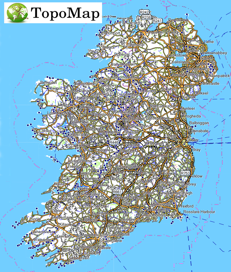 CARTE TOPO MAP GARMIN IRLANDE