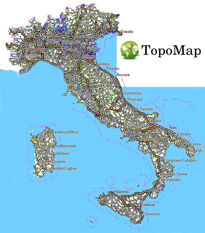 CARTE TOPO MAP GARMIN ITALIE