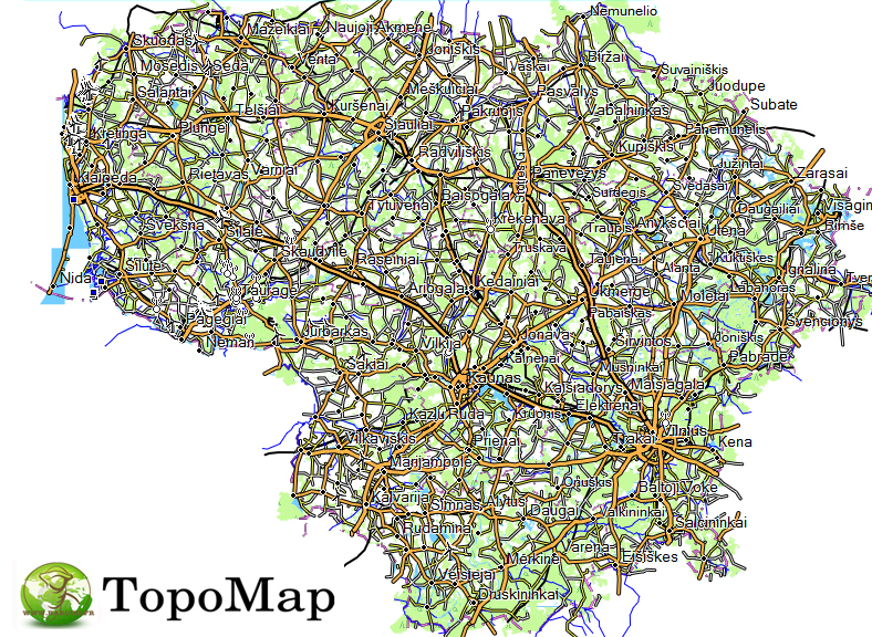 CARTE TOPO MAP GARMIN LITHUANIE