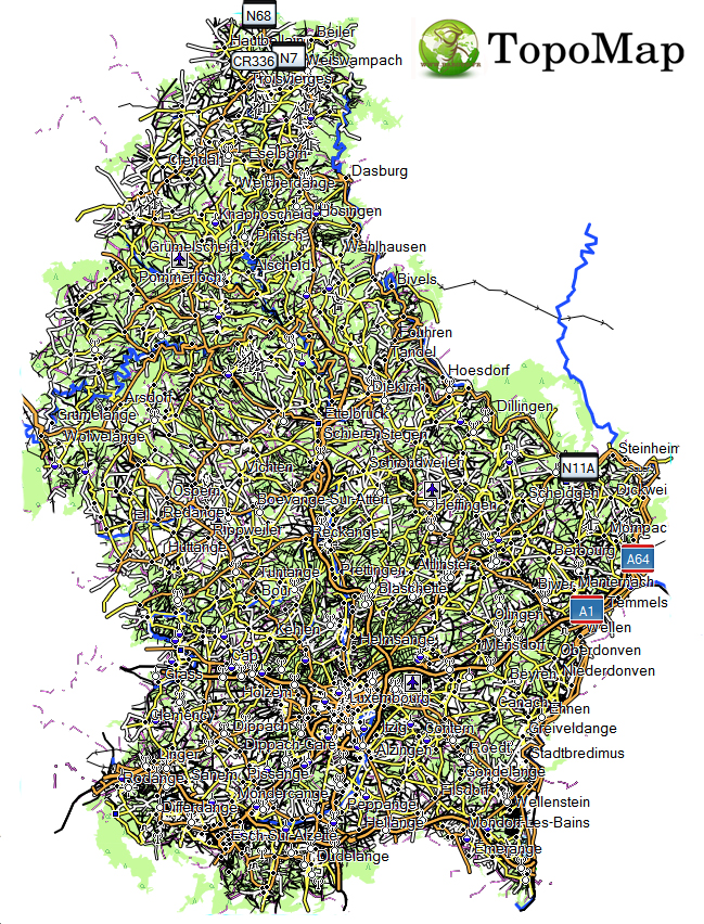 CARTE TOPO MAP GARMIN LUXEMBOURG