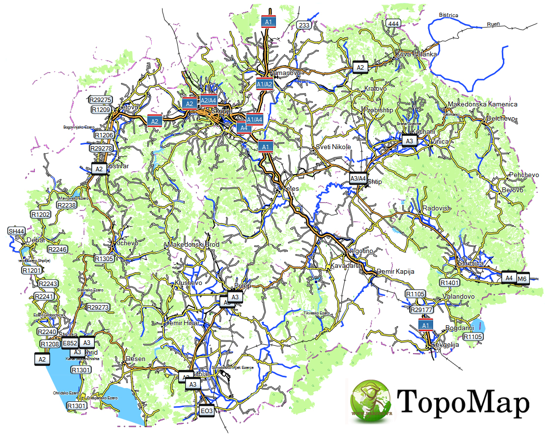 CARTE TOPO MAP GARMIN MACÉDOINE