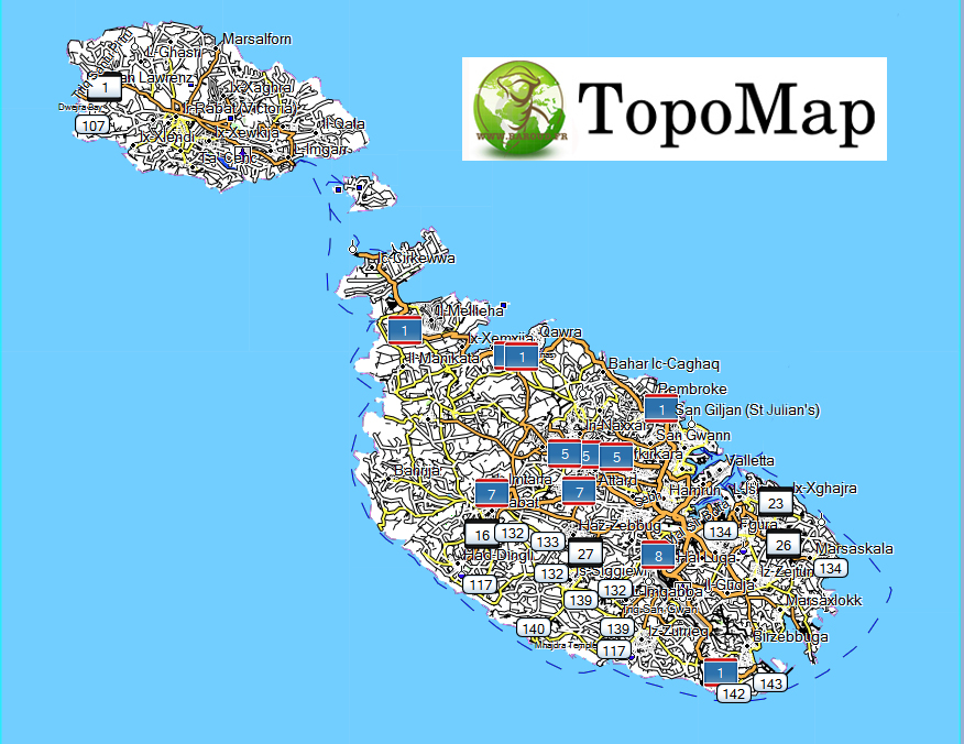 CARTE TOPO MAP GARMIN MALTE