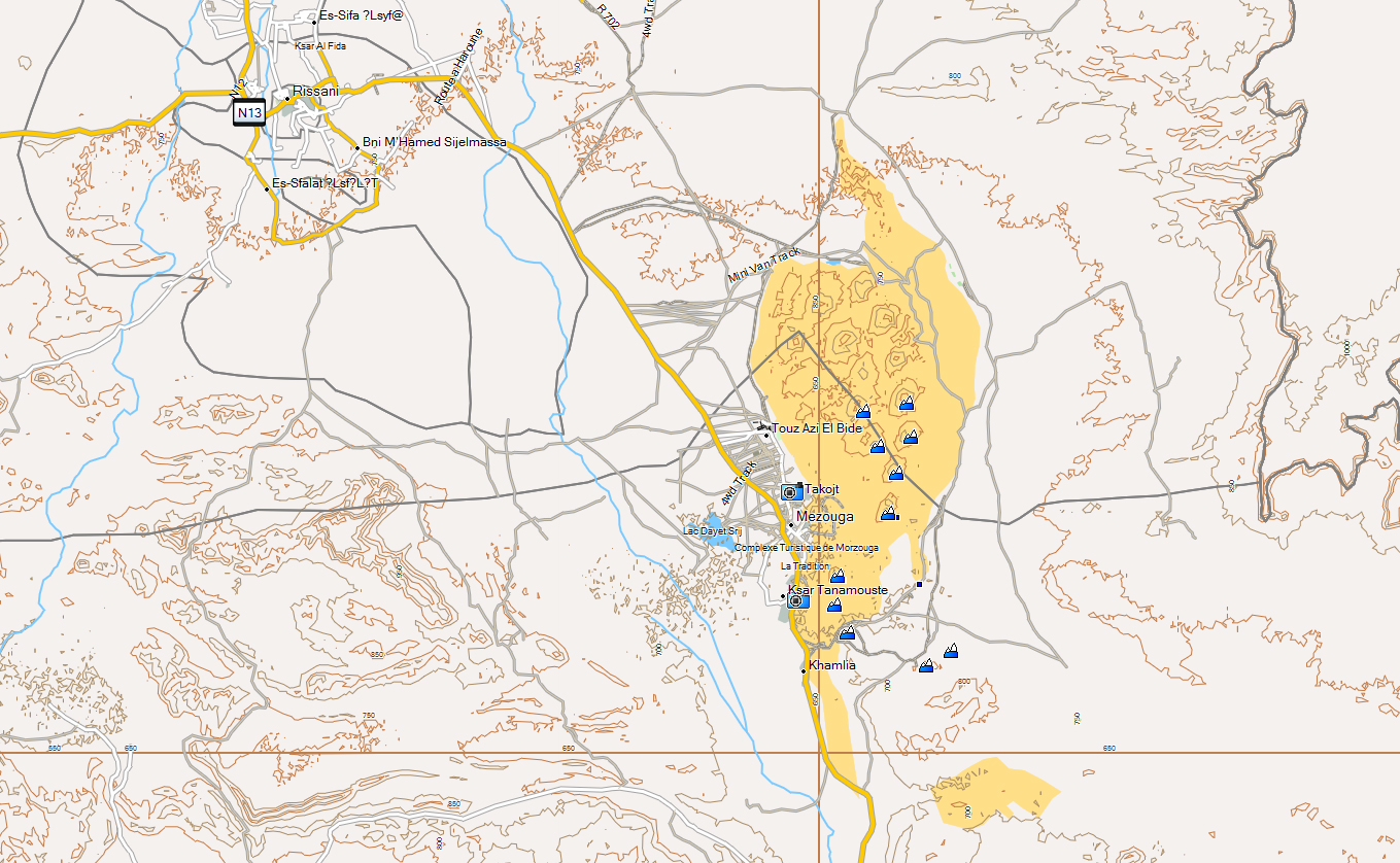 CARTE TOPO MAP MAROC