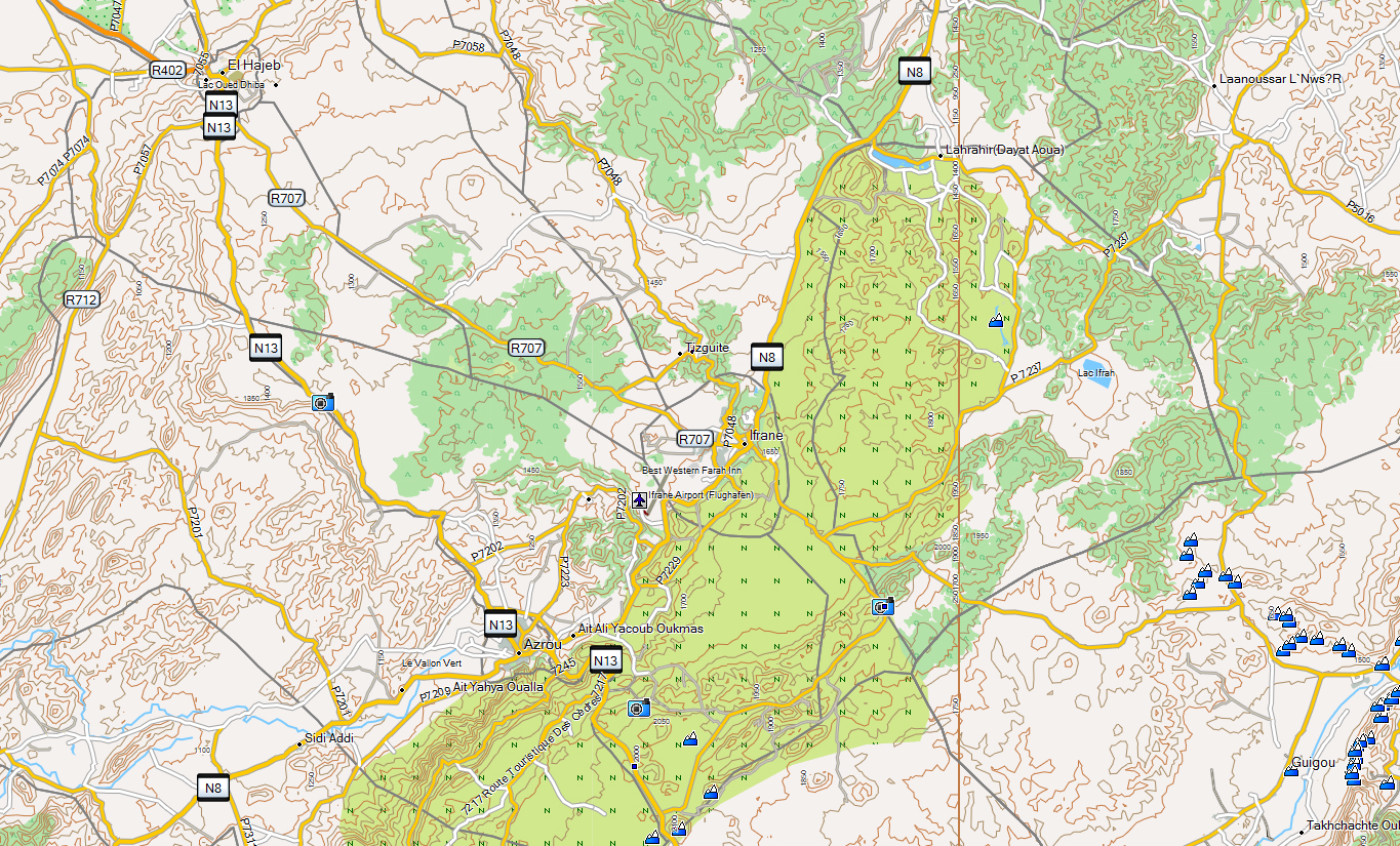 CARTE TOPO MAP MAROC