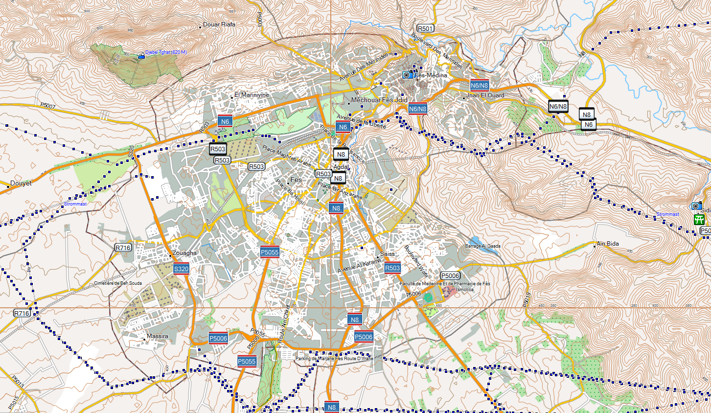 CARTE TOPO MAP MAROC