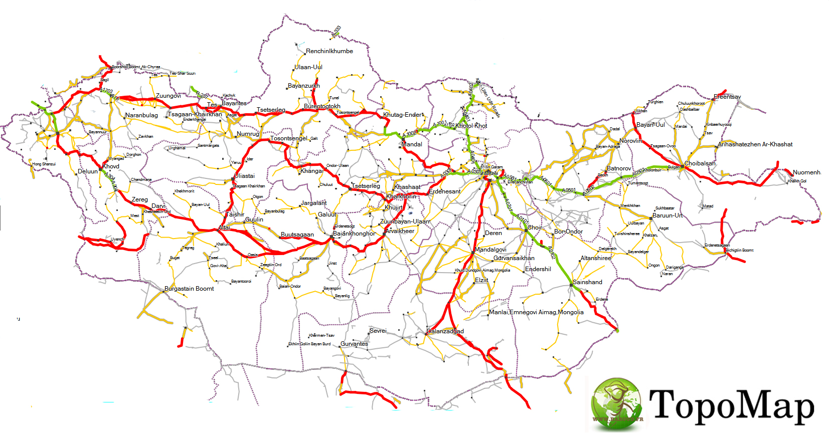 CARTE TOPO MAP GARMIN MONGOLIE