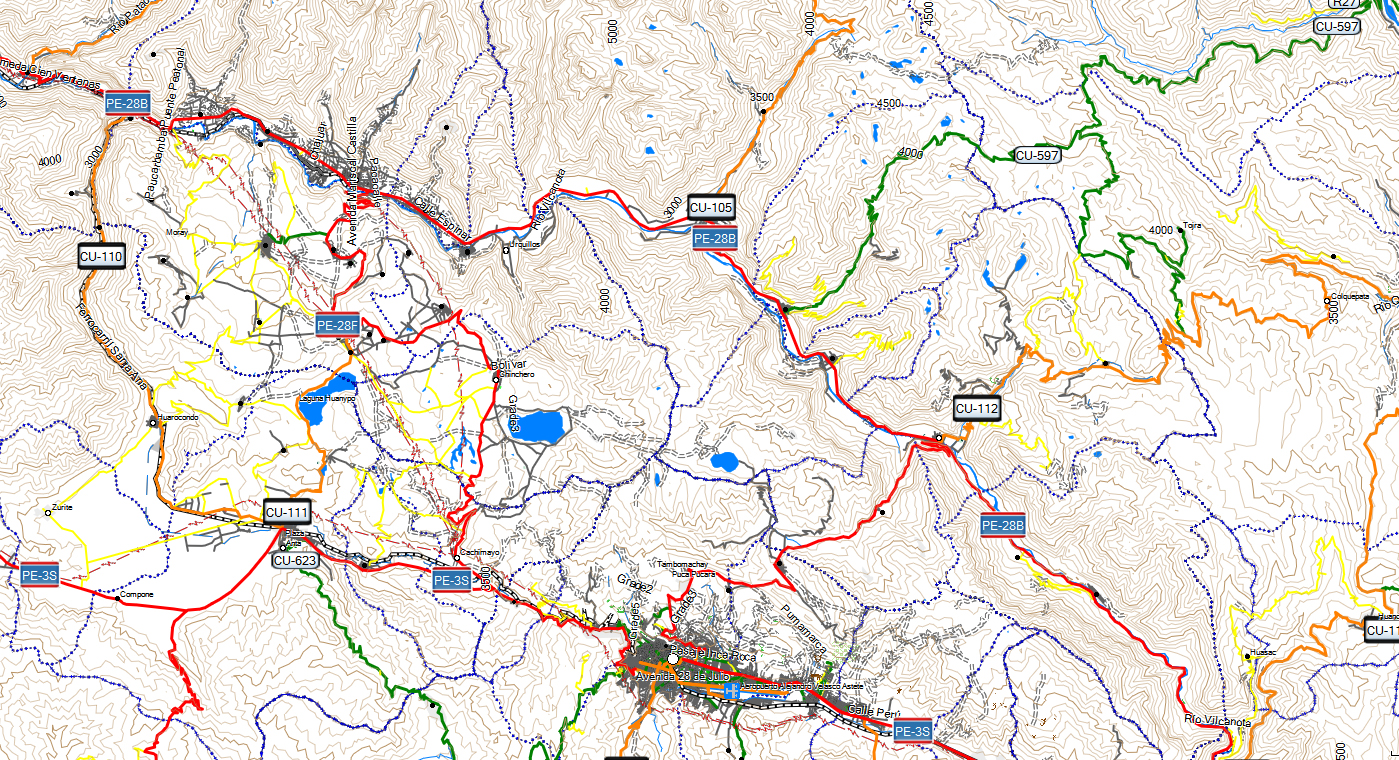 CARTE TOPO MAP GARMIN PÉROU