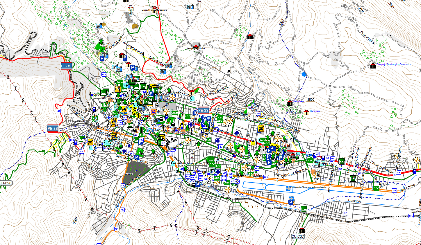 CARTE TOPO MAP GARMIN PÉROU