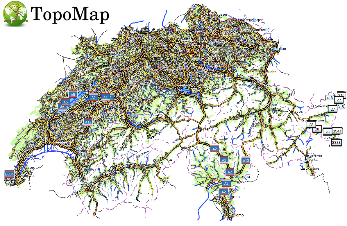 CARTE TOPO MAP GARMIN SUISSE