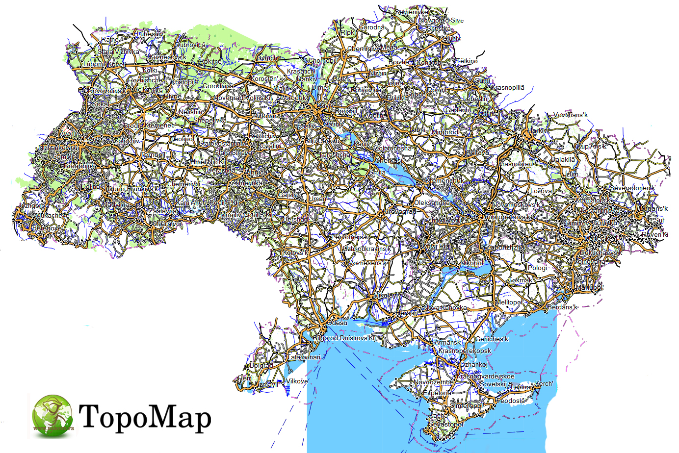 CARTE TOPO MAP GARMIN UKRAINE