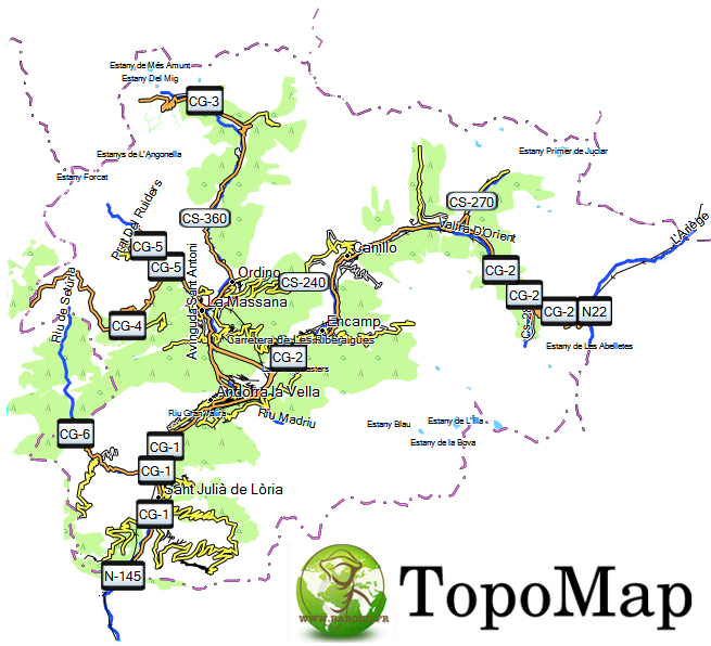 CARTE TOPO MAP GARMIN ANDORRE