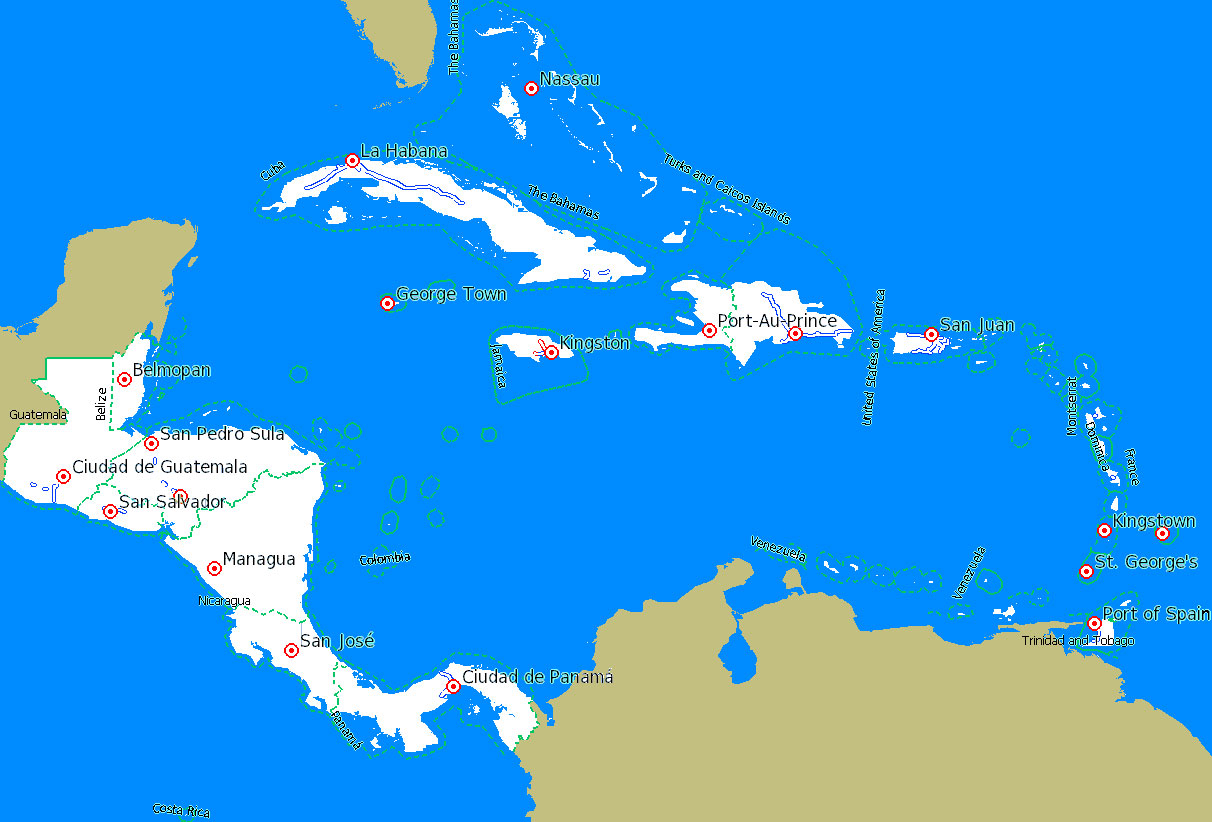 CARTE TOPO MAP CARAIBES