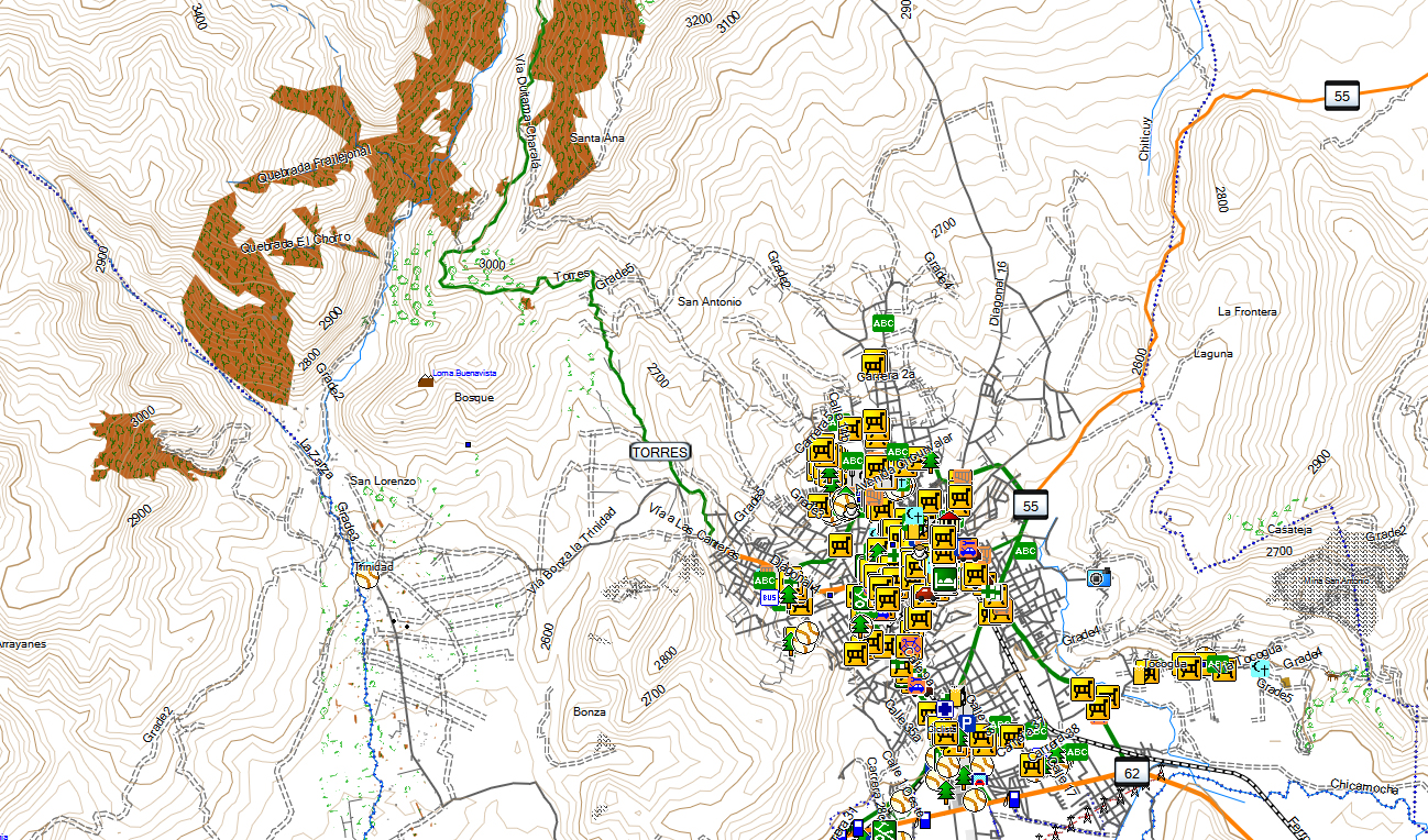 CARTE TOPO MAP GARMIN COLOMBIE