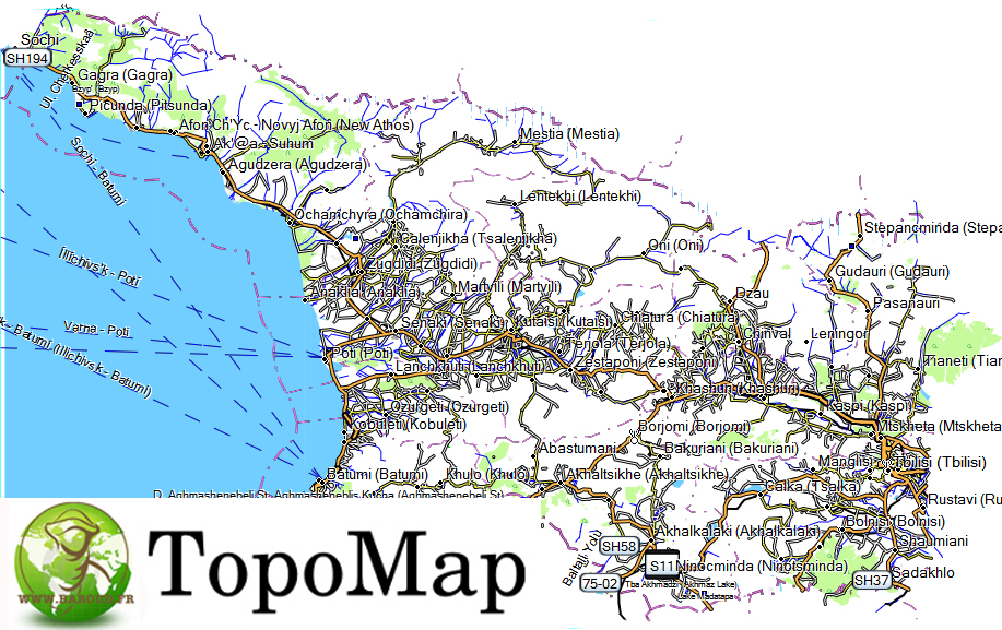 CARTE TOPO MAP GARMIN GEORGIE