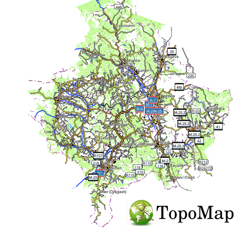 CARTE TOPO MAP GARMIN KOSOVO